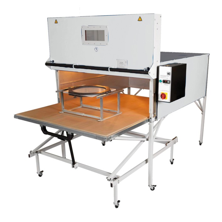 Infrared oven height adjustable material cart Ottobock